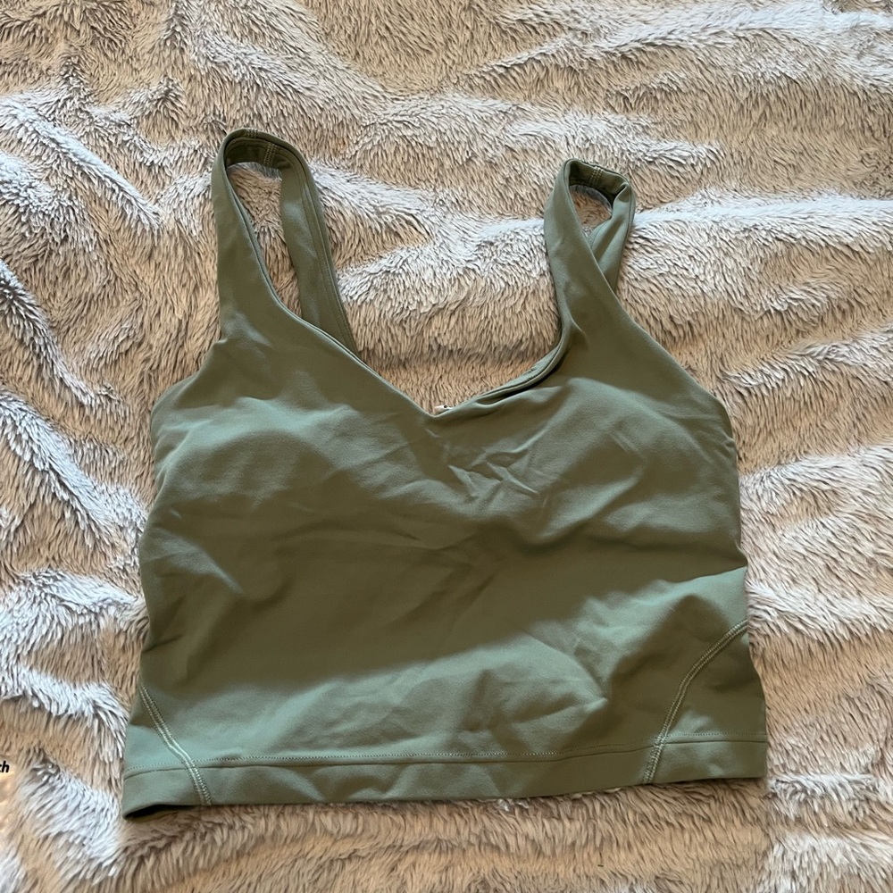 Lululemon align tank size 4 olive green/ light green color
